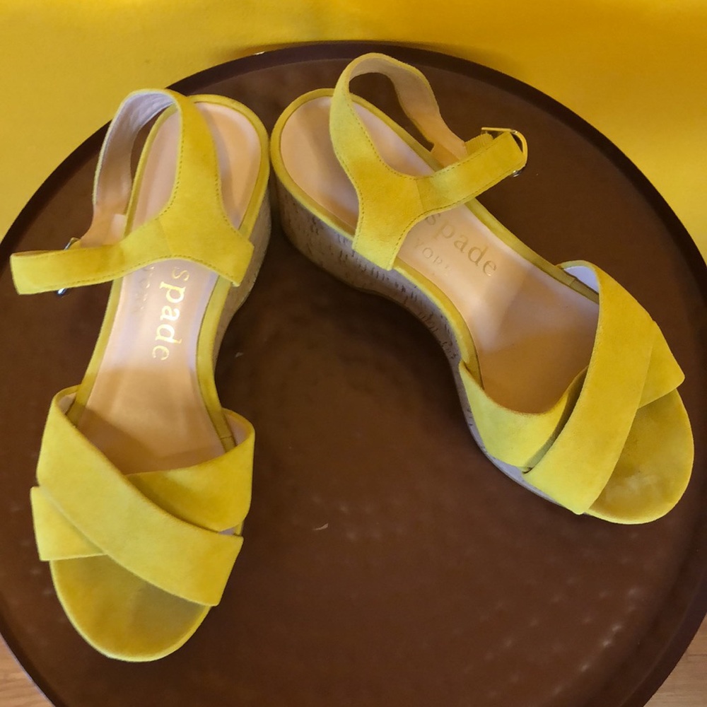 Kate Spade “Jasper” Yellow Platform Sandals - 8.5